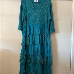 *****SOLD***** Dainty Jewells Dress, XXL, Teal